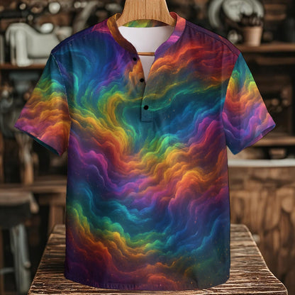 Men's Henley Shirt With Chest Pocket