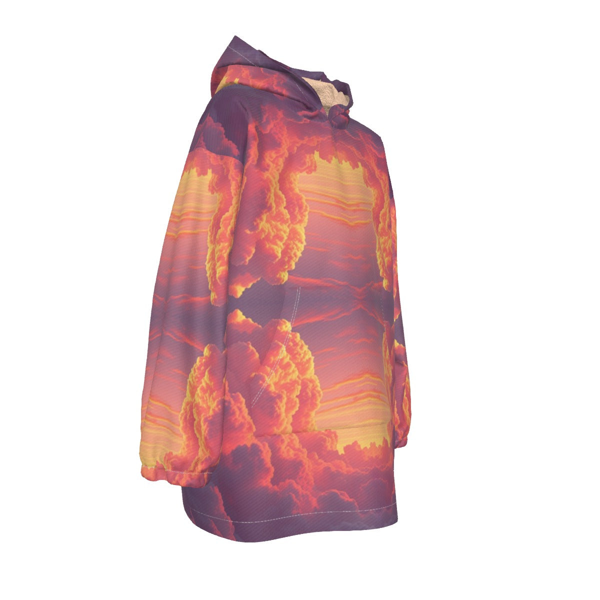 Unisex Kid's Sherpa Fleece Hoodie Blanket