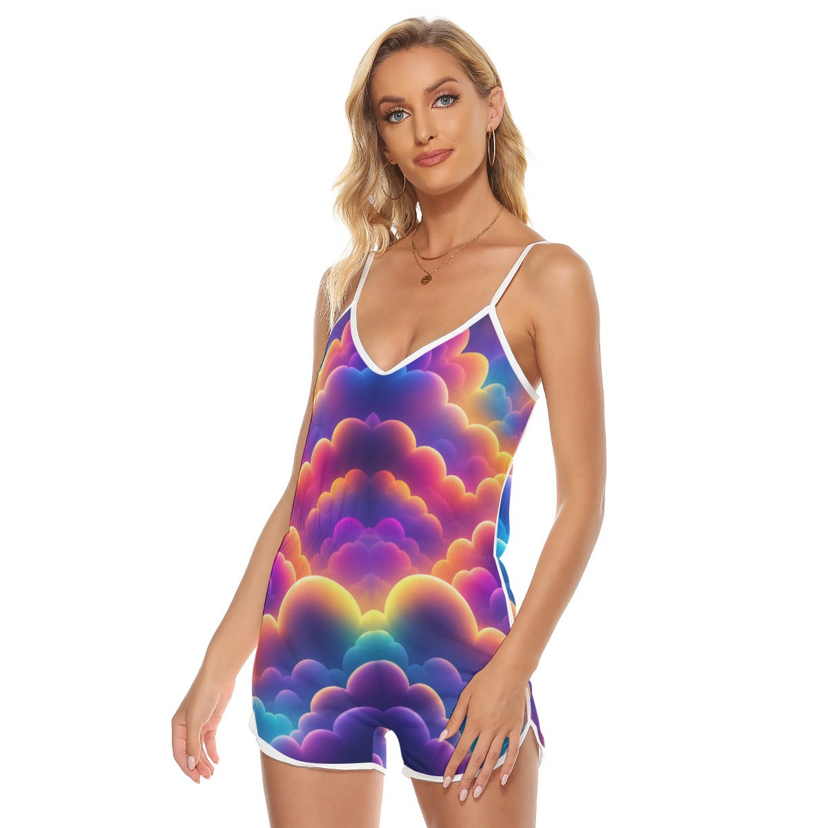Women's V-neck Cami Romper