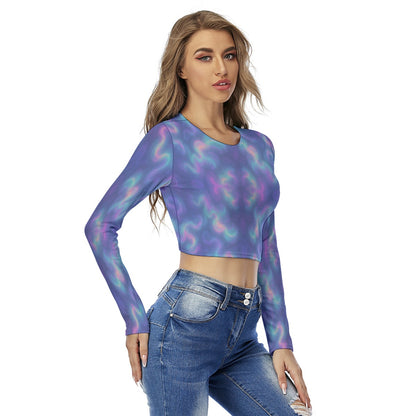 Women's Round Neck Crop Top T-Shirt