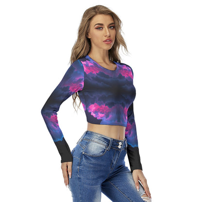 Women's Round Neck Crop Top T-Shirt