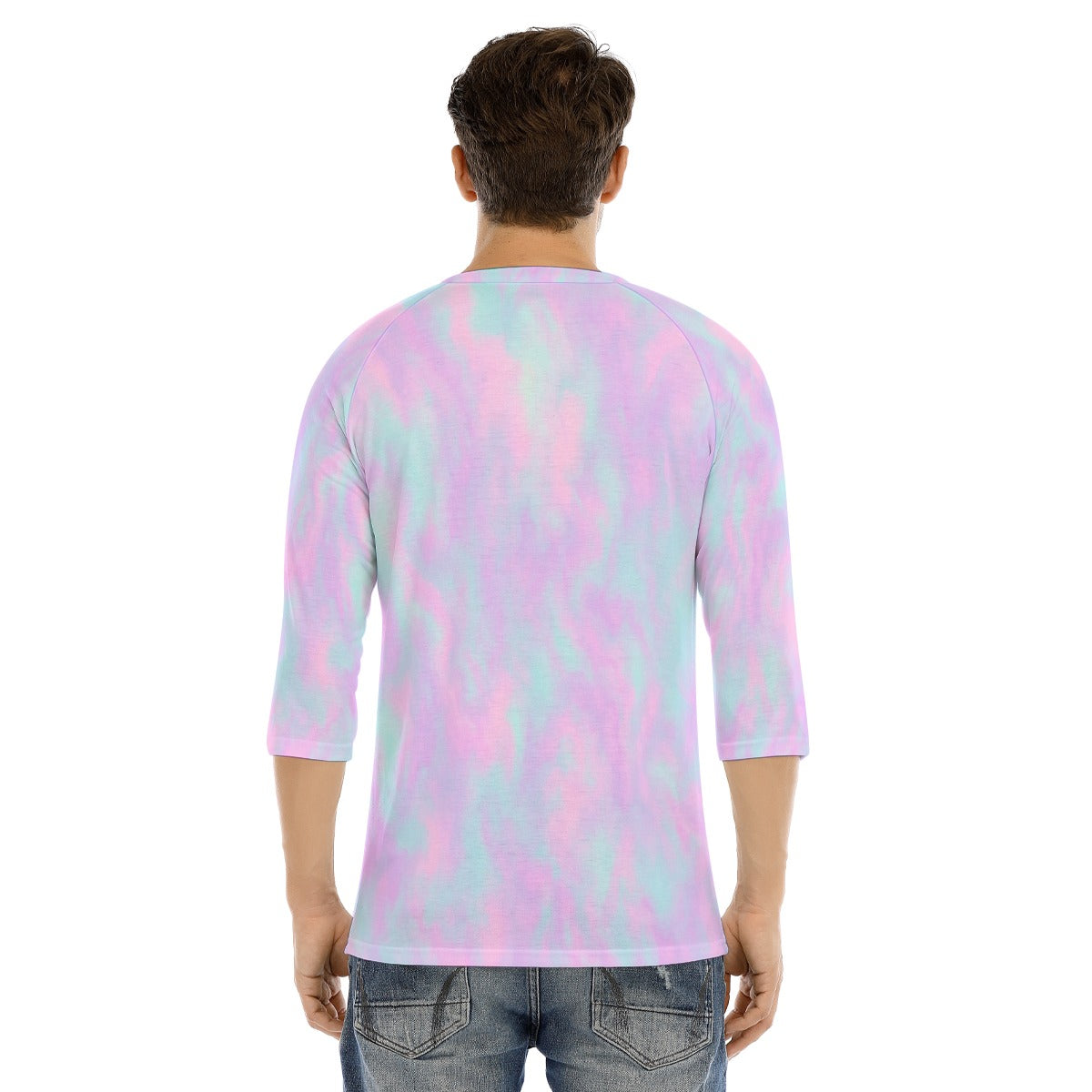 Men's Bracelet Sleeve T-shirt With Button Closure - view 4