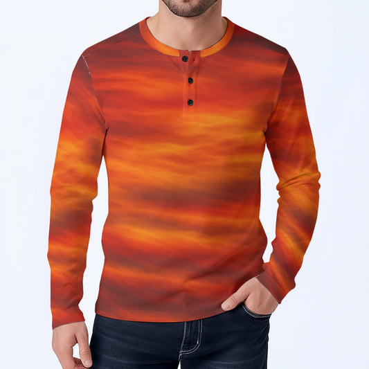 Men's Classic Long-Sleeve Henley Shirt
