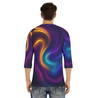 Men's Bracelet Sleeve T-shirt With Button Closure - view 4