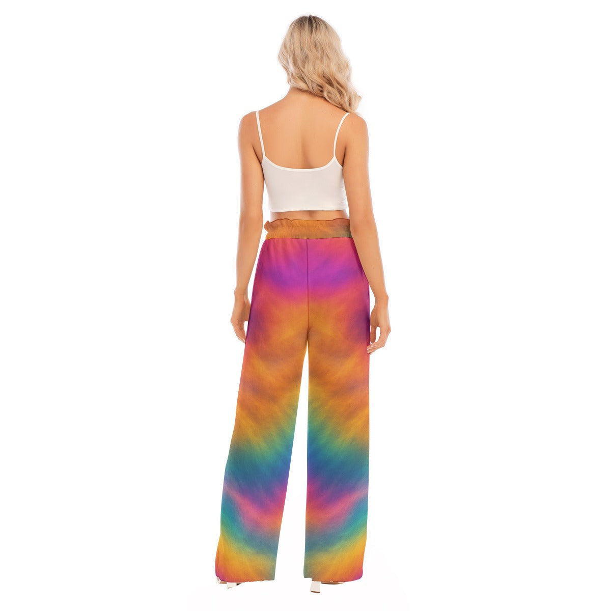 Women's Waist Fungus Edge Wide-leg Pants