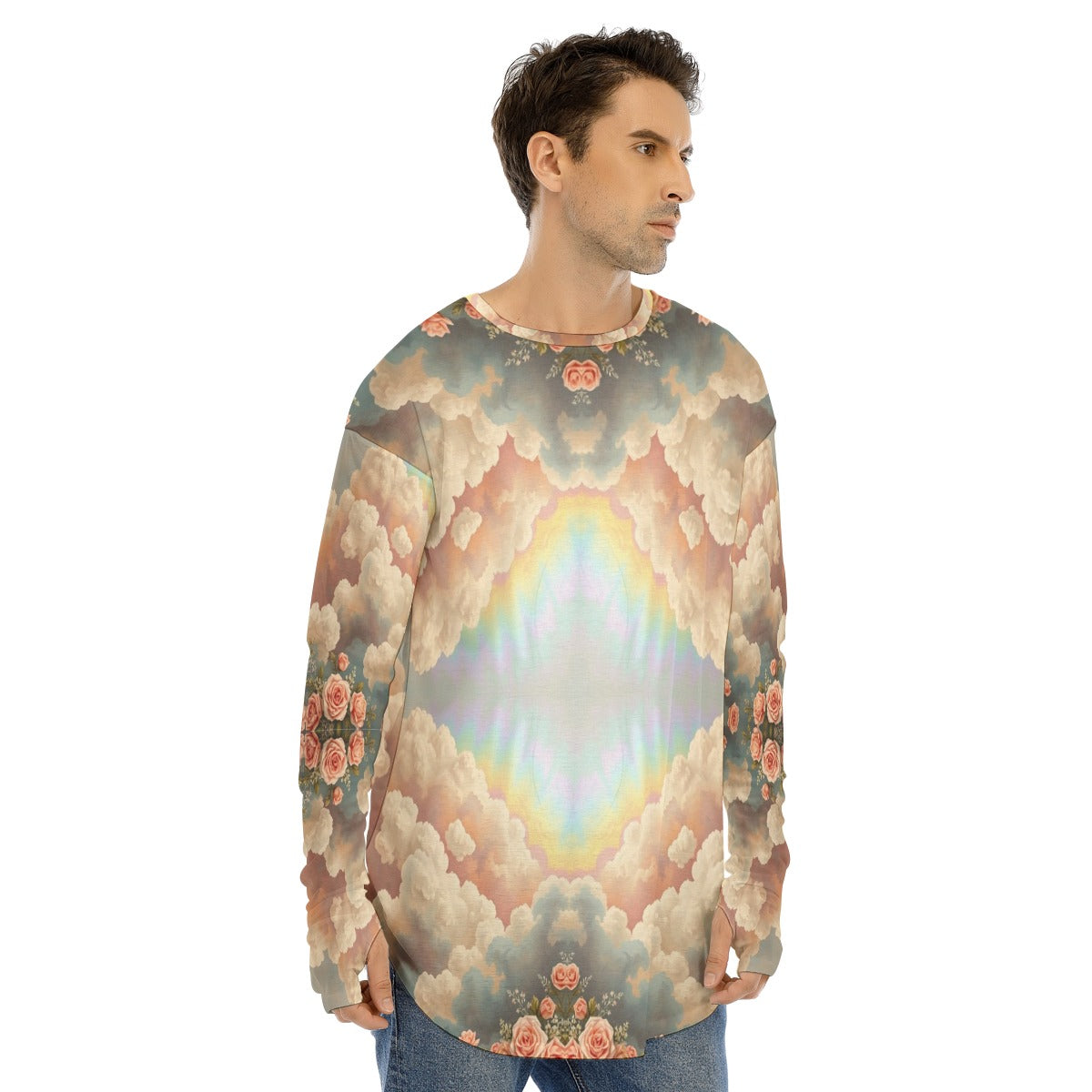 Men's Fingerless Long Sleeve T-shirt