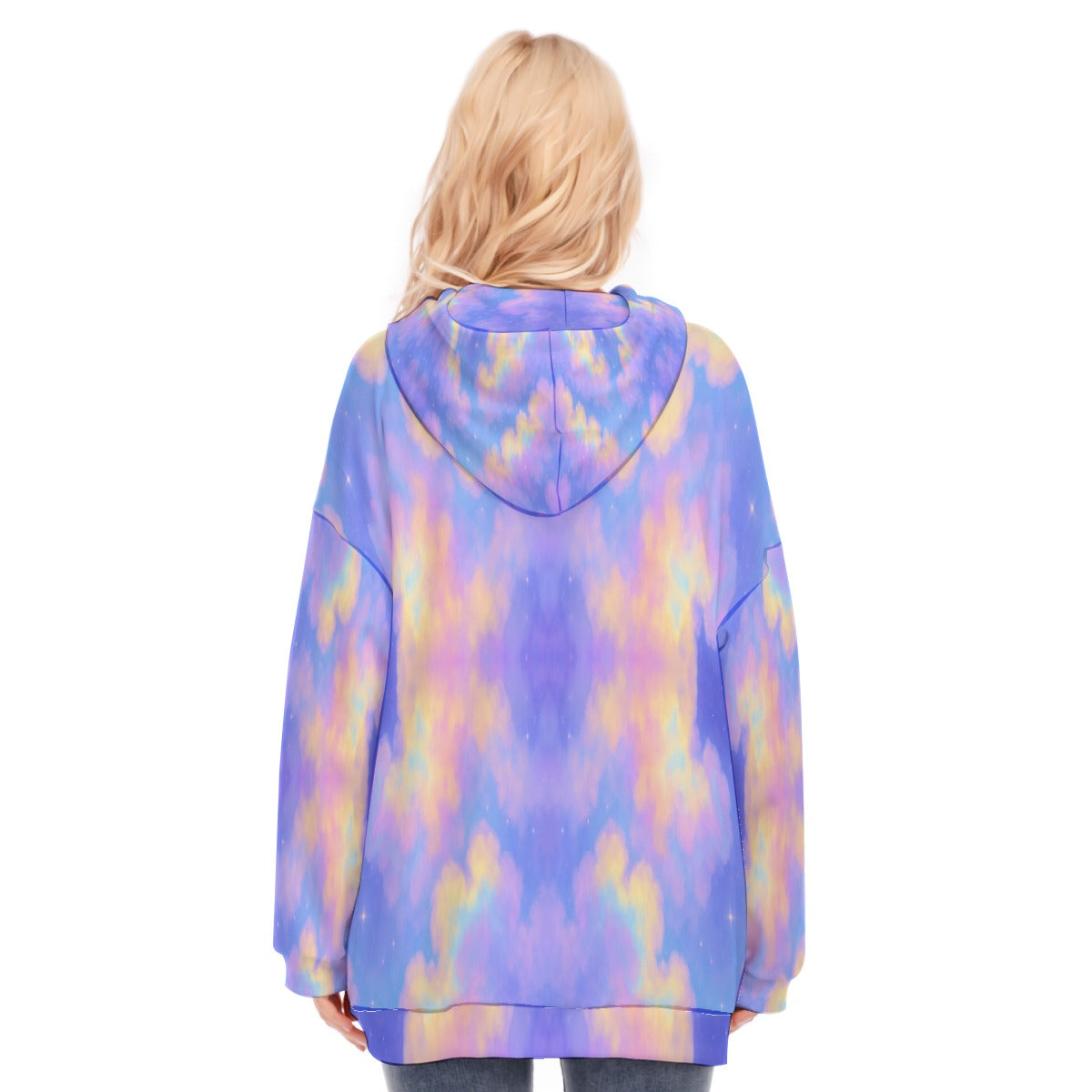 Women's Long Hoodie With Zipper Closure