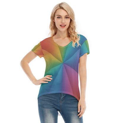 Women's V-neck Short Sleeve T-shirt