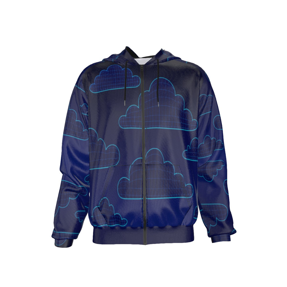 Men's Raglan Zip Up Hoodie