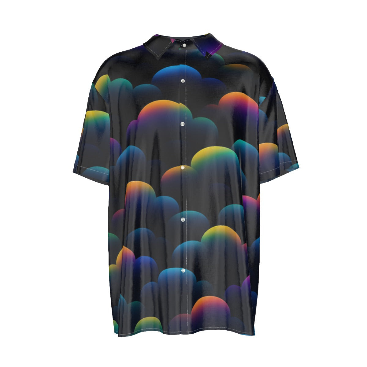 Men's Imitation Silk Short-Sleeved Shirt