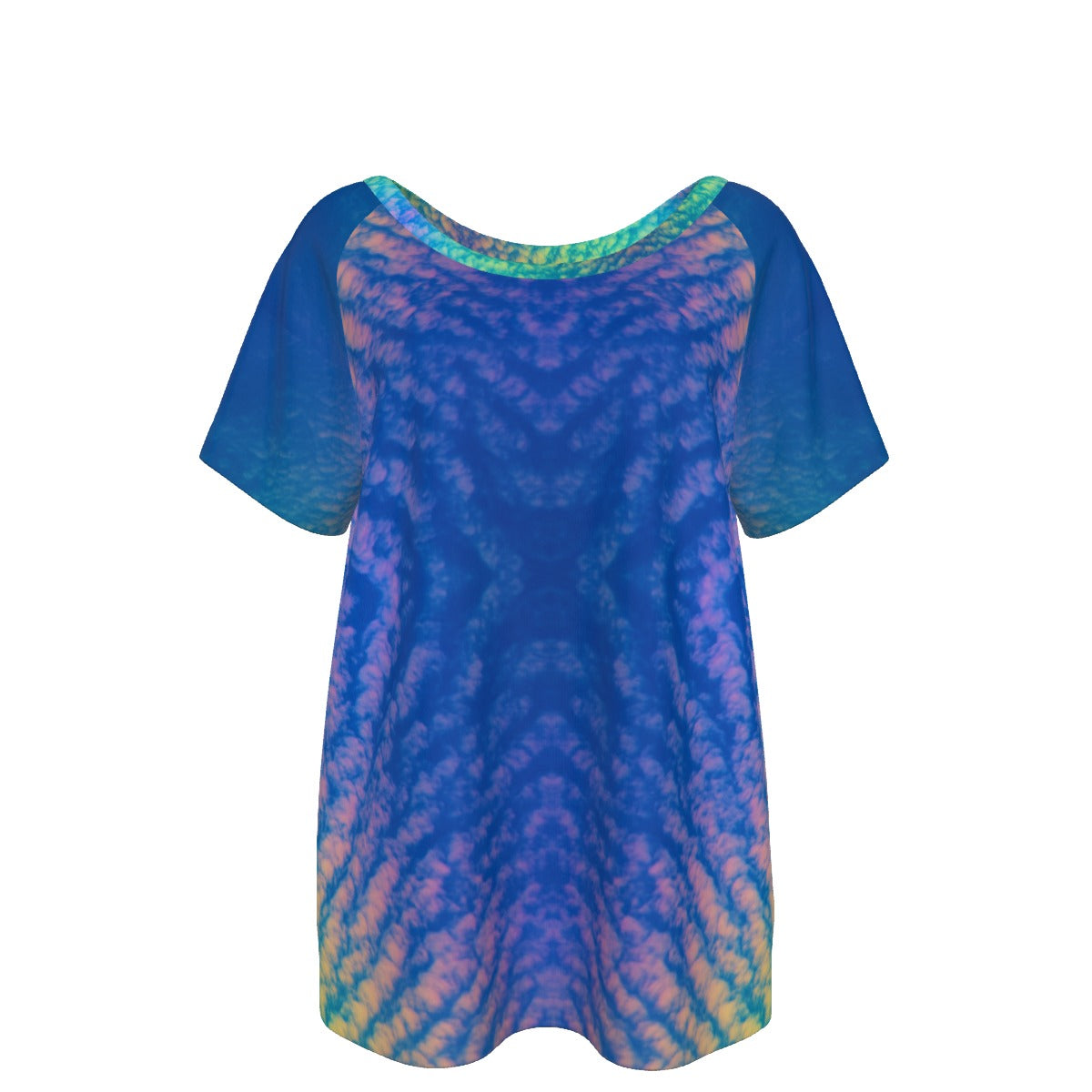 Women's Round Neck T-shirt With Raglan Sleeve