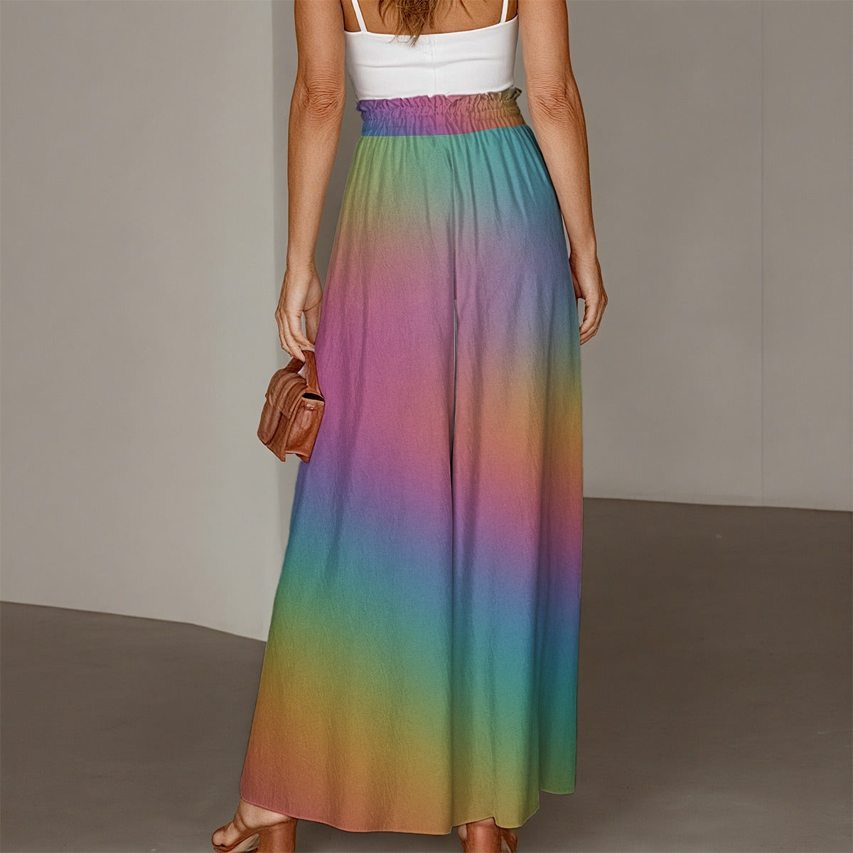 Women's Ruffled Wide-Leg Pants