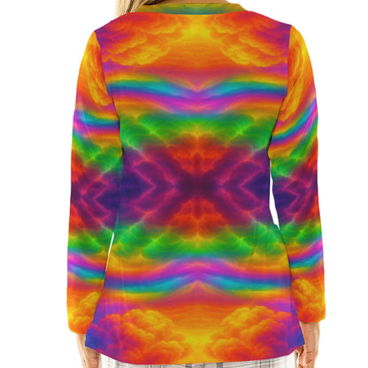 Women's Loose V-Neck T-Shirt With Long Sleeve