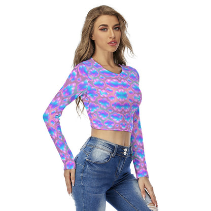 Women's Round Neck Crop Top T-Shirt