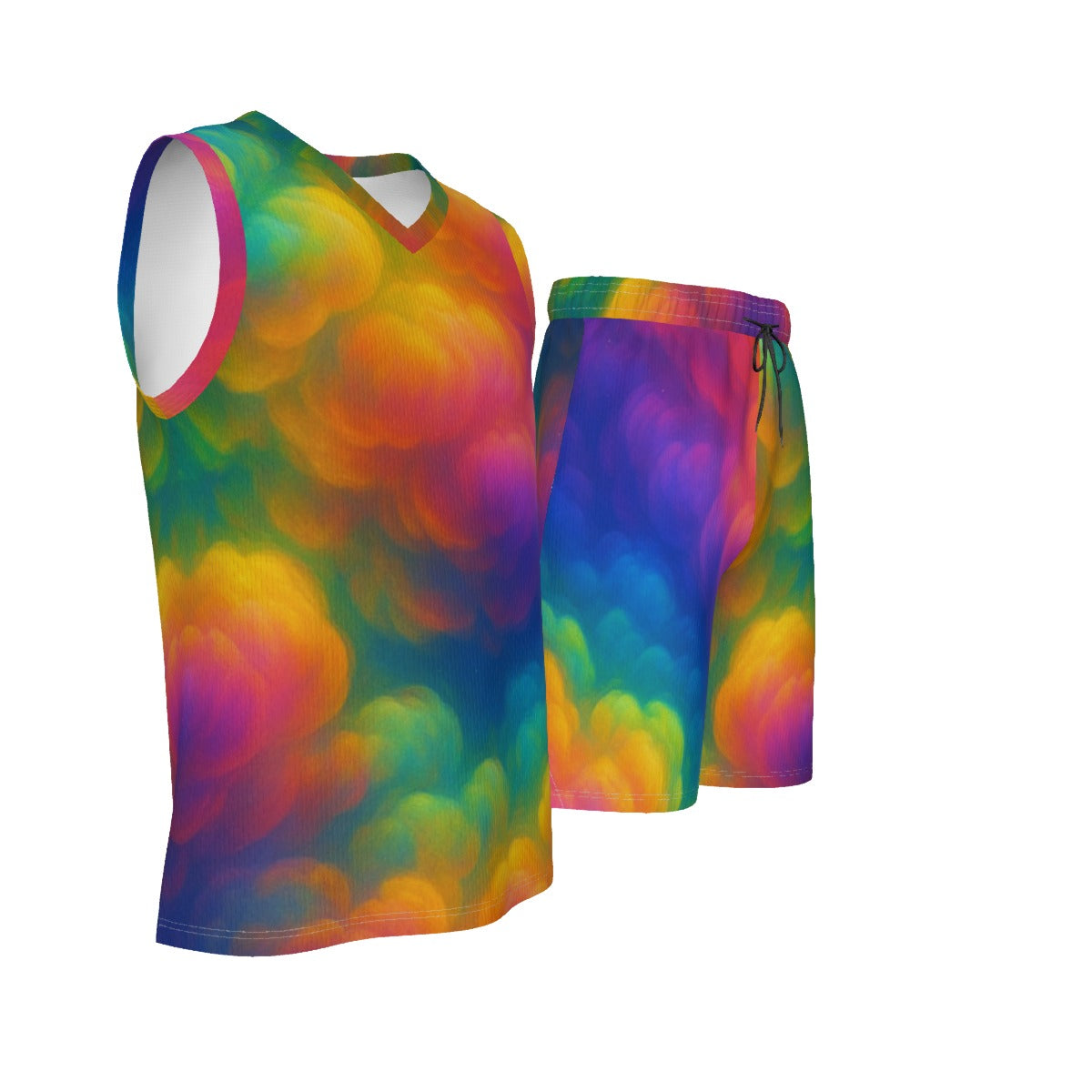 Men's V Neck Basketball Suit