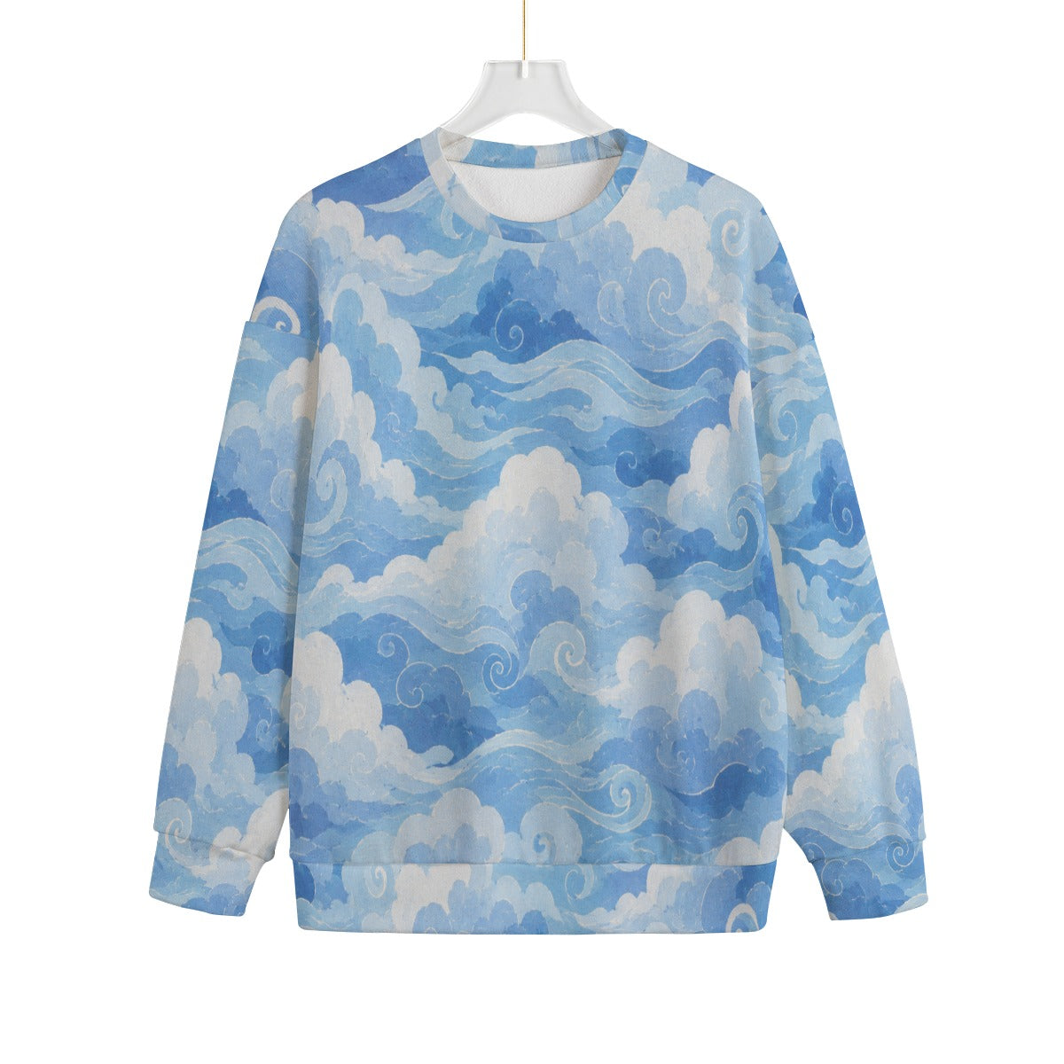 Unisex Drop-shoulder Knitted Fleece Sweater - view 1