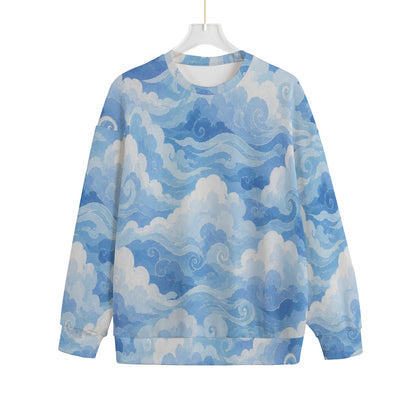 Unisex Drop-shoulder Knitted Fleece Sweater - view 1