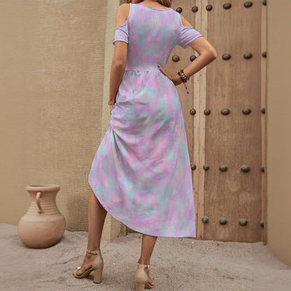 Women's V-neck Off-shoulder Dress