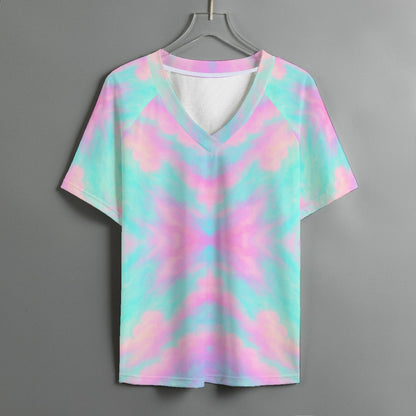 Women's V-neck T-shirt With Short Sleeve