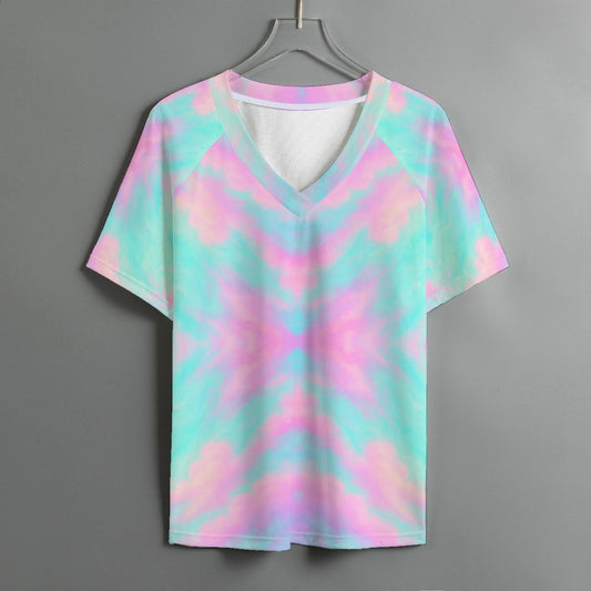 Women's V-neck T-shirt With Short Sleeve