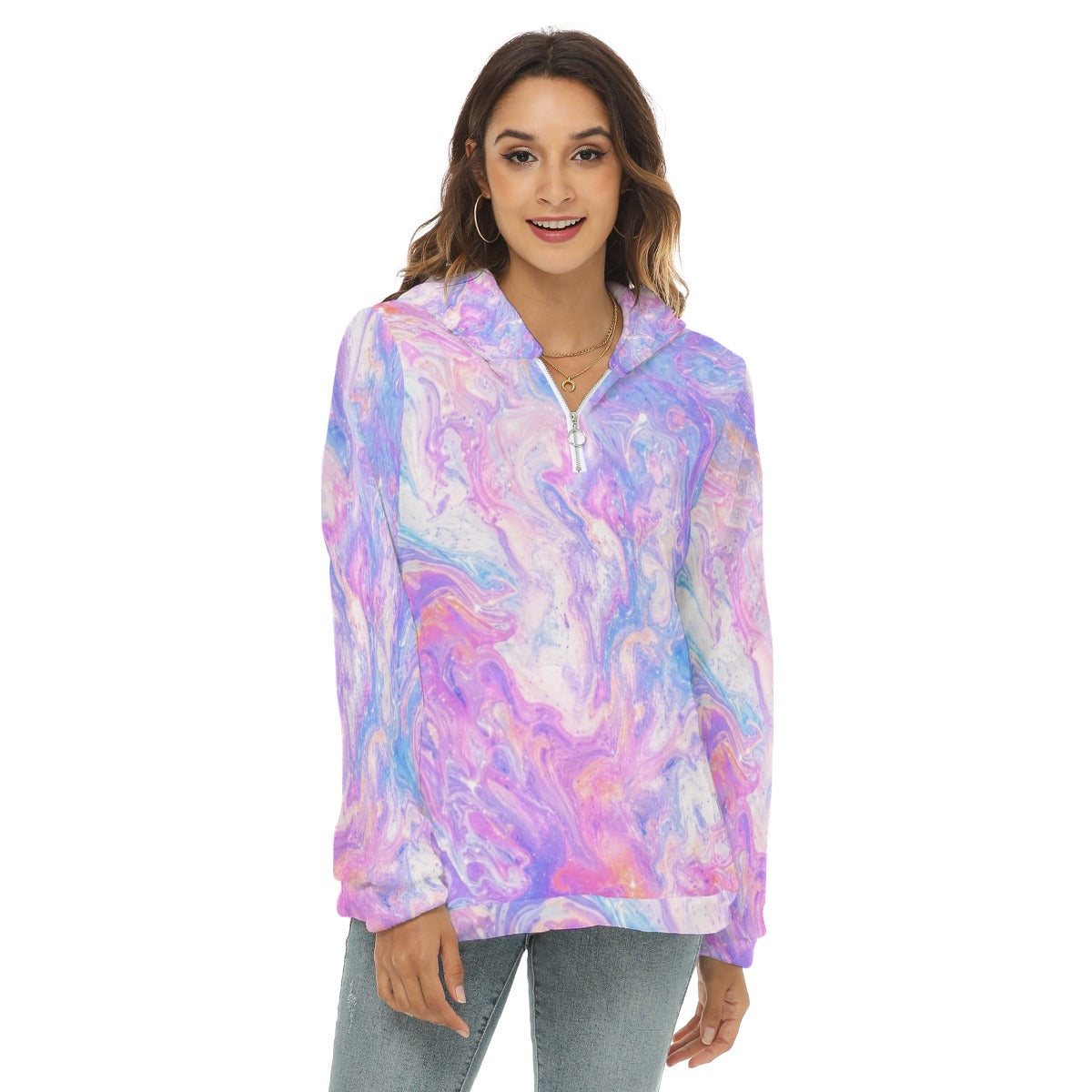 Women’s Borg-Fleece Half-Zip Hoodie - view 1