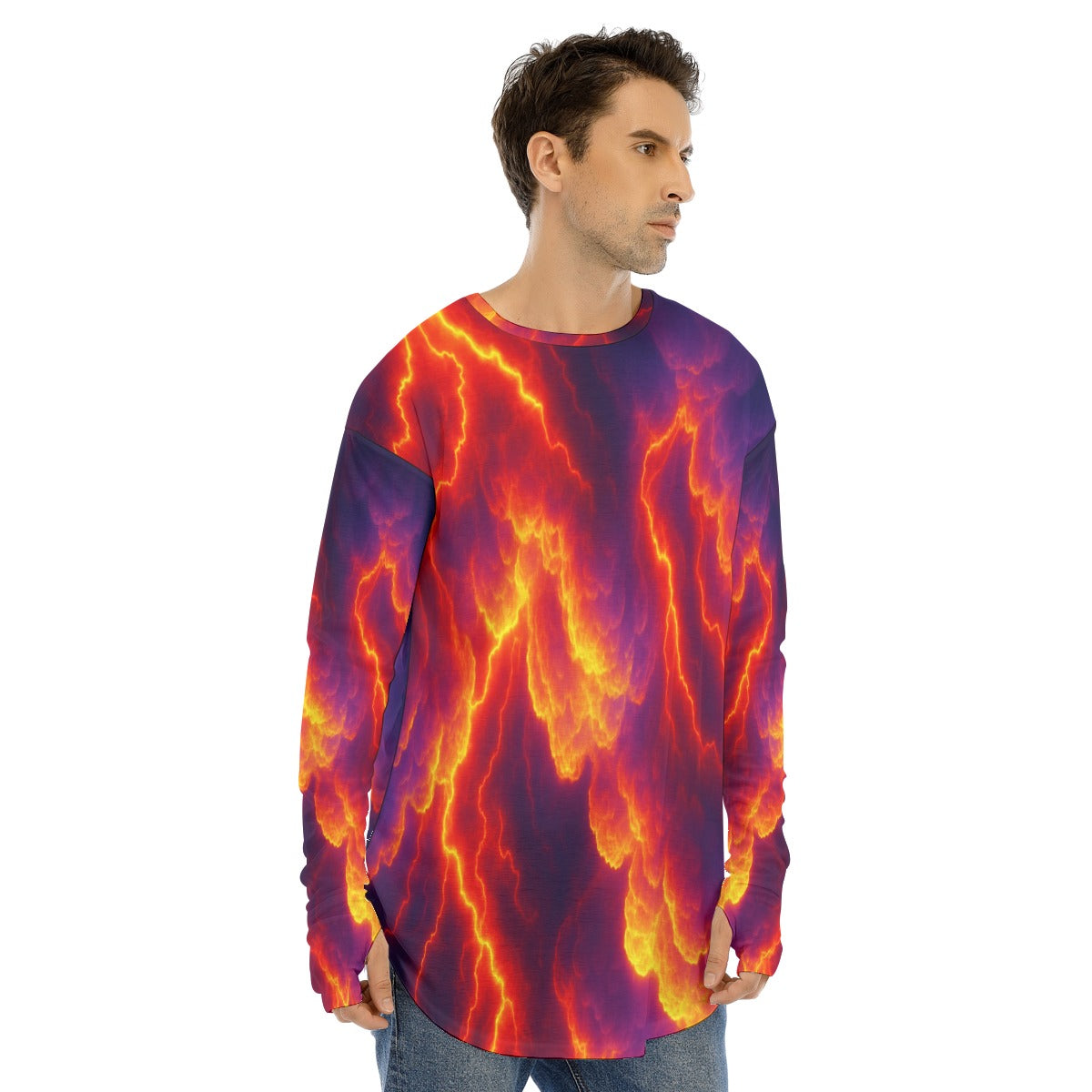 Men's Fingerless Long Sleeve T-shirt