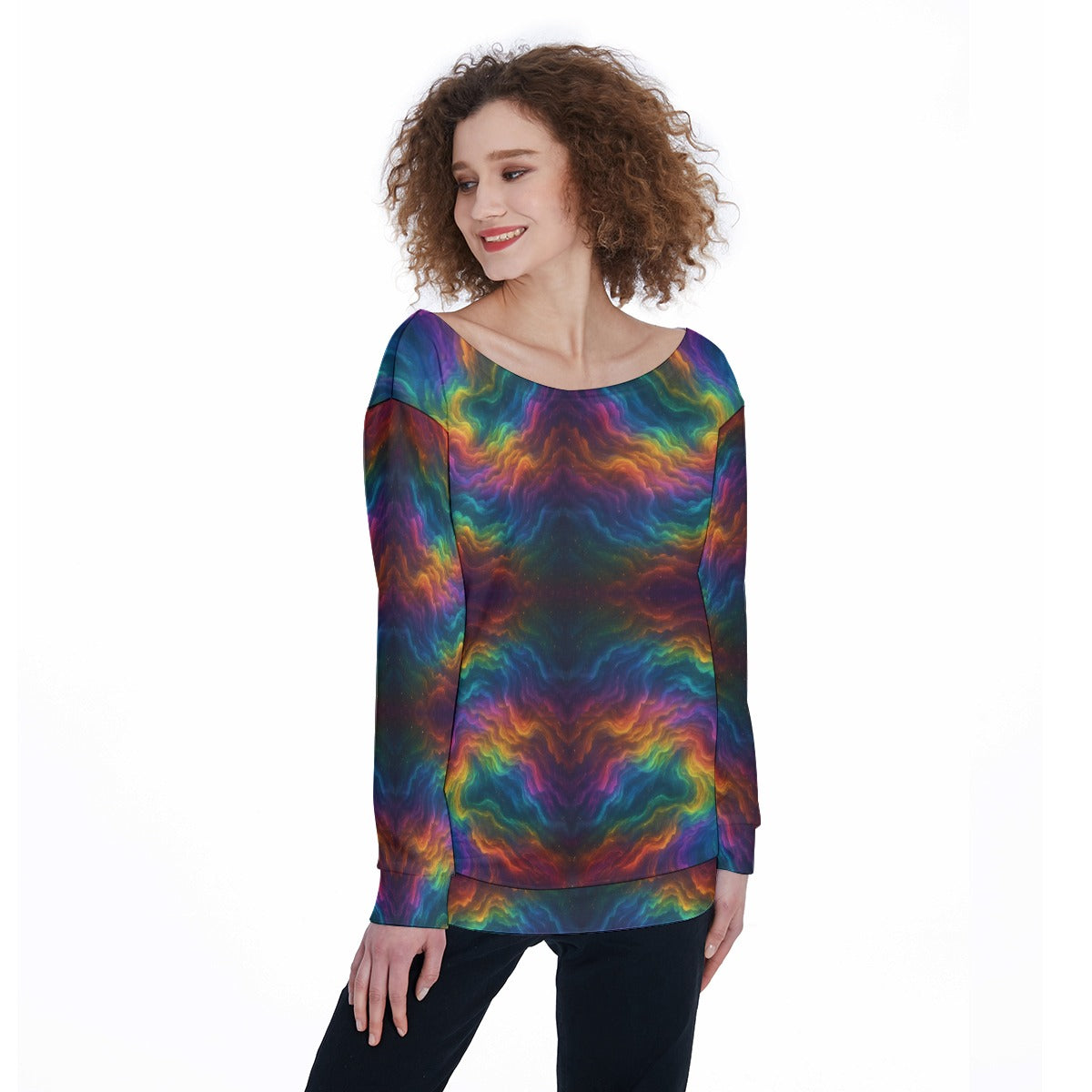 Women's Off-Shoulder Sweatshirt