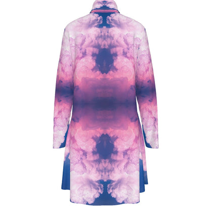 Women's High Neck Dress With Long Sleeve