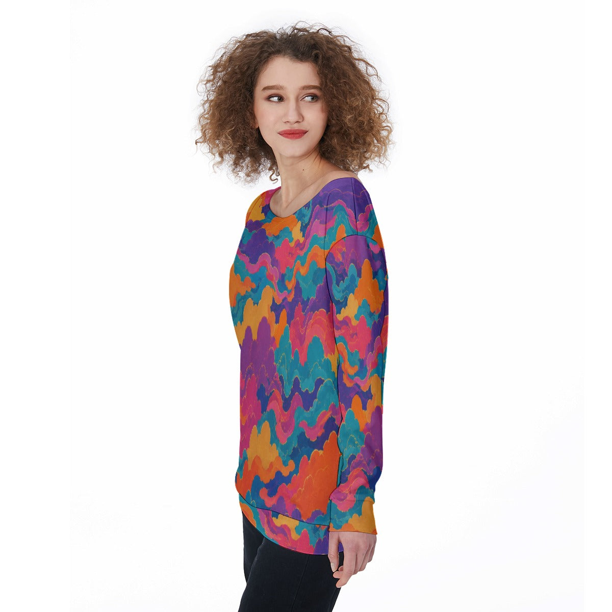Women's Off-Shoulder Sweatshirt
