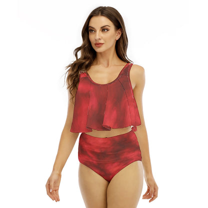 Women's Ruffled Vest Bikini Swimsuit