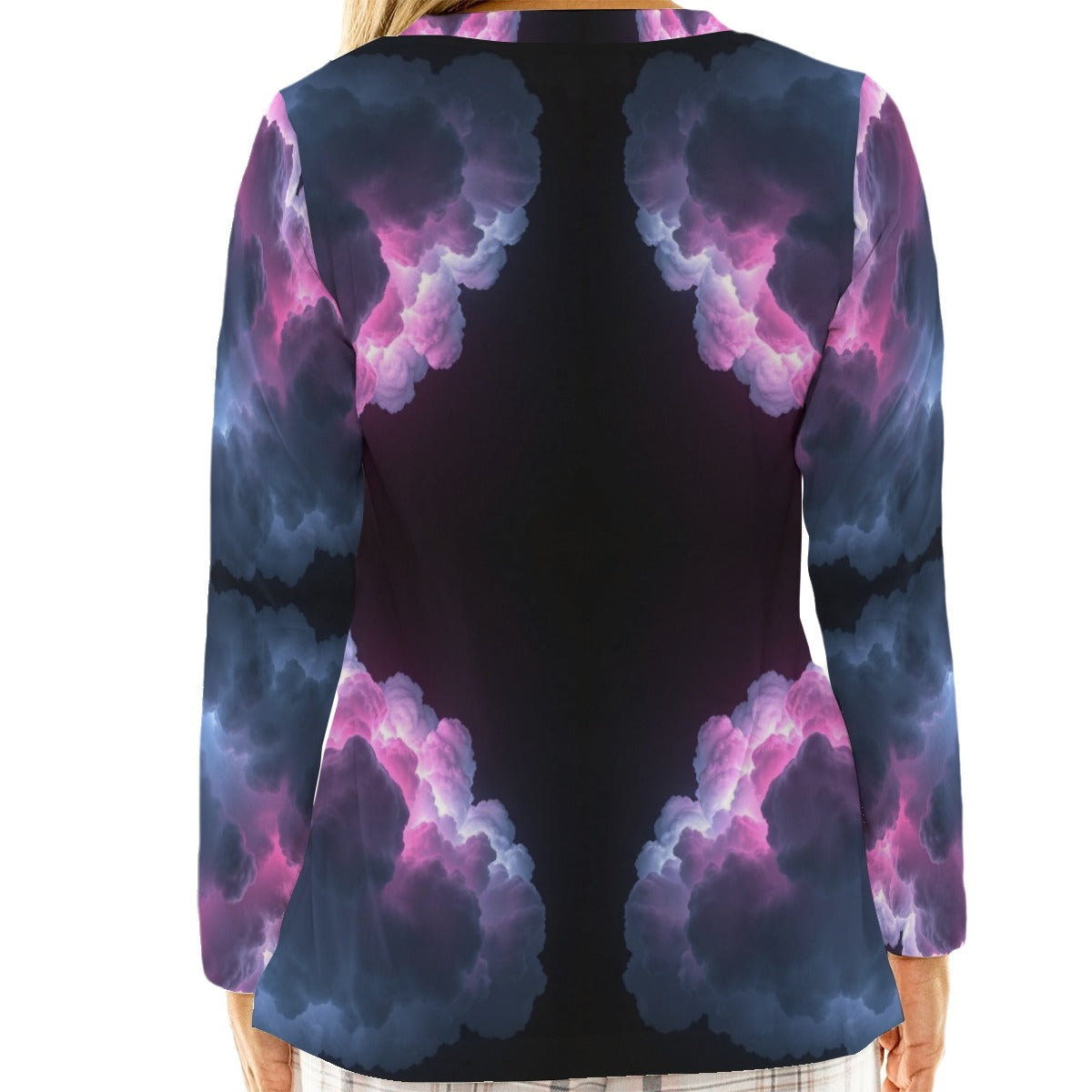 Women's Loose V-Neck T-Shirt With Long Sleeve