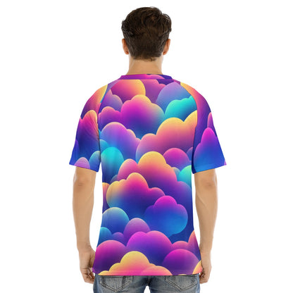 Men's Raglan Sleeve T-shirt With Button Closure