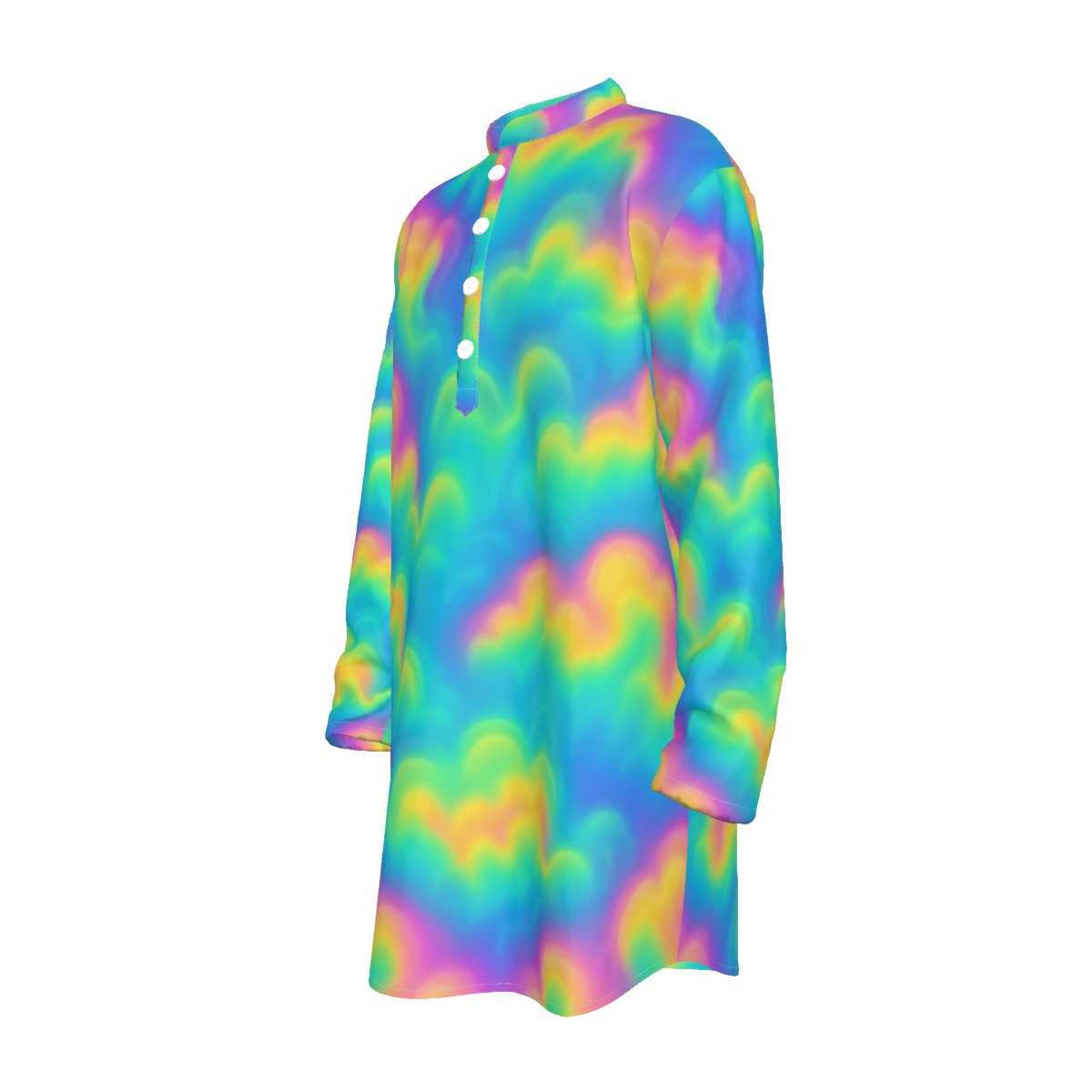 Men's Stand-up Collar Long Shirt