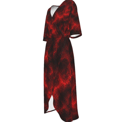 Women's Short Sleeve V-neck Dress