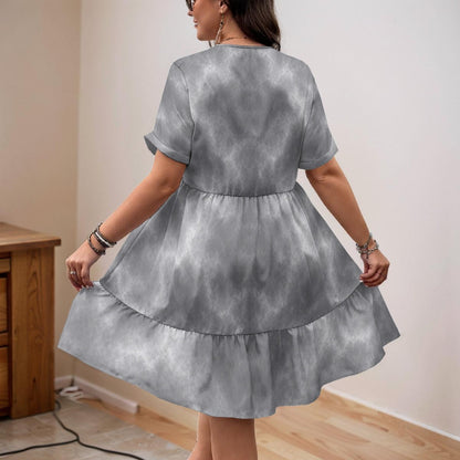 Women’s Floral V-Neck Short Sleeve Dress
