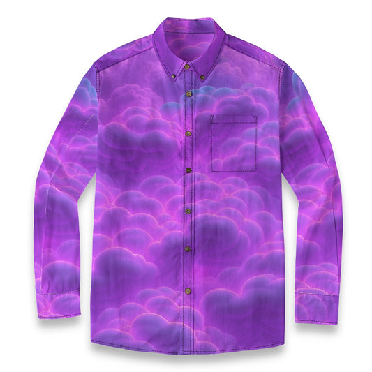 Men's Casual Lapel Long Sleeve Shirt|125GSM Cotton