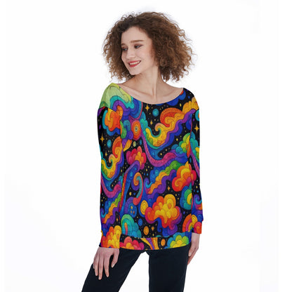Women's Off-Shoulder Sweatshirt