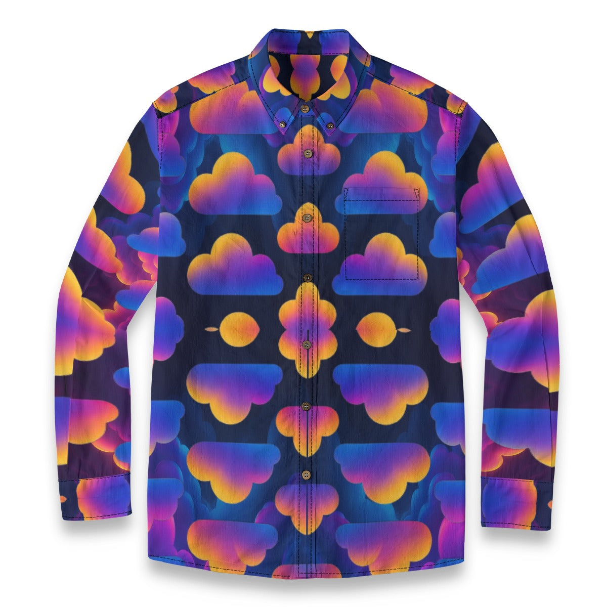 Men's Casual Lapel Long Sleeve Shirt|125GSM Cotton