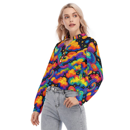 Women's Long Sleeve Blouse With Button Closure
