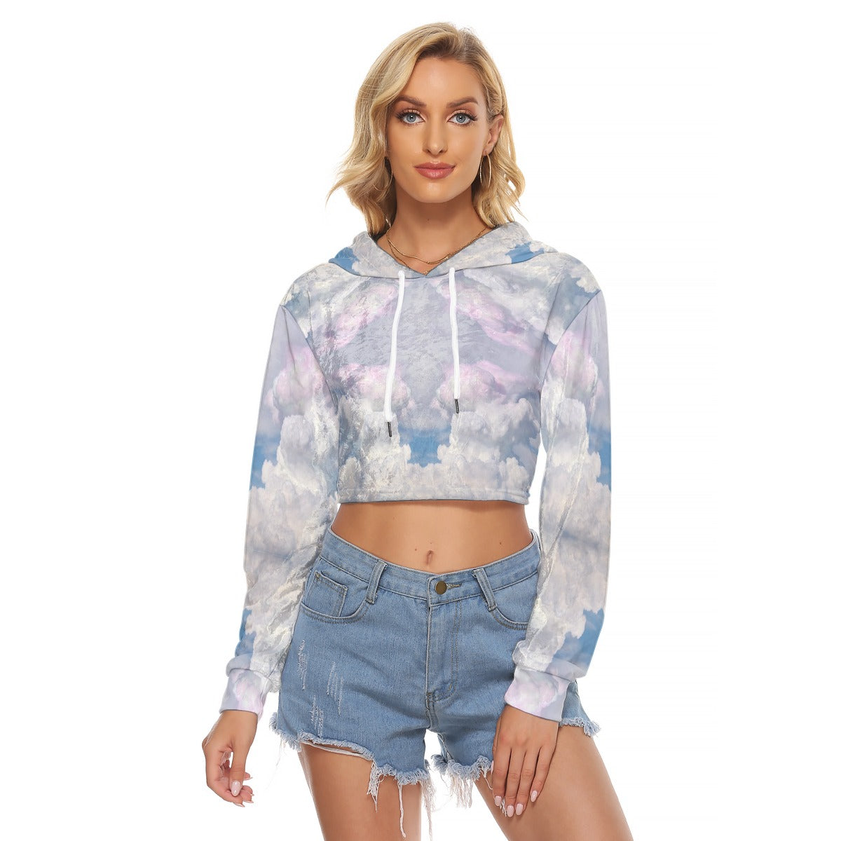 Women's Crop Top Hoodie|Velvet