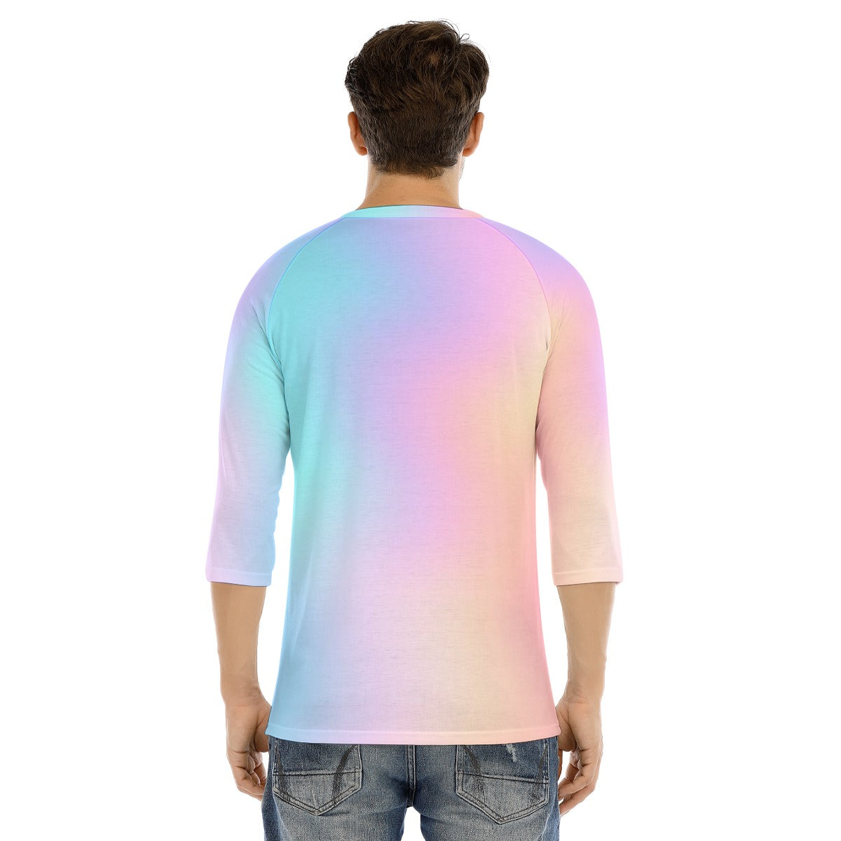Men's Bracelet Sleeve T-shirt With Button Closure - view 4