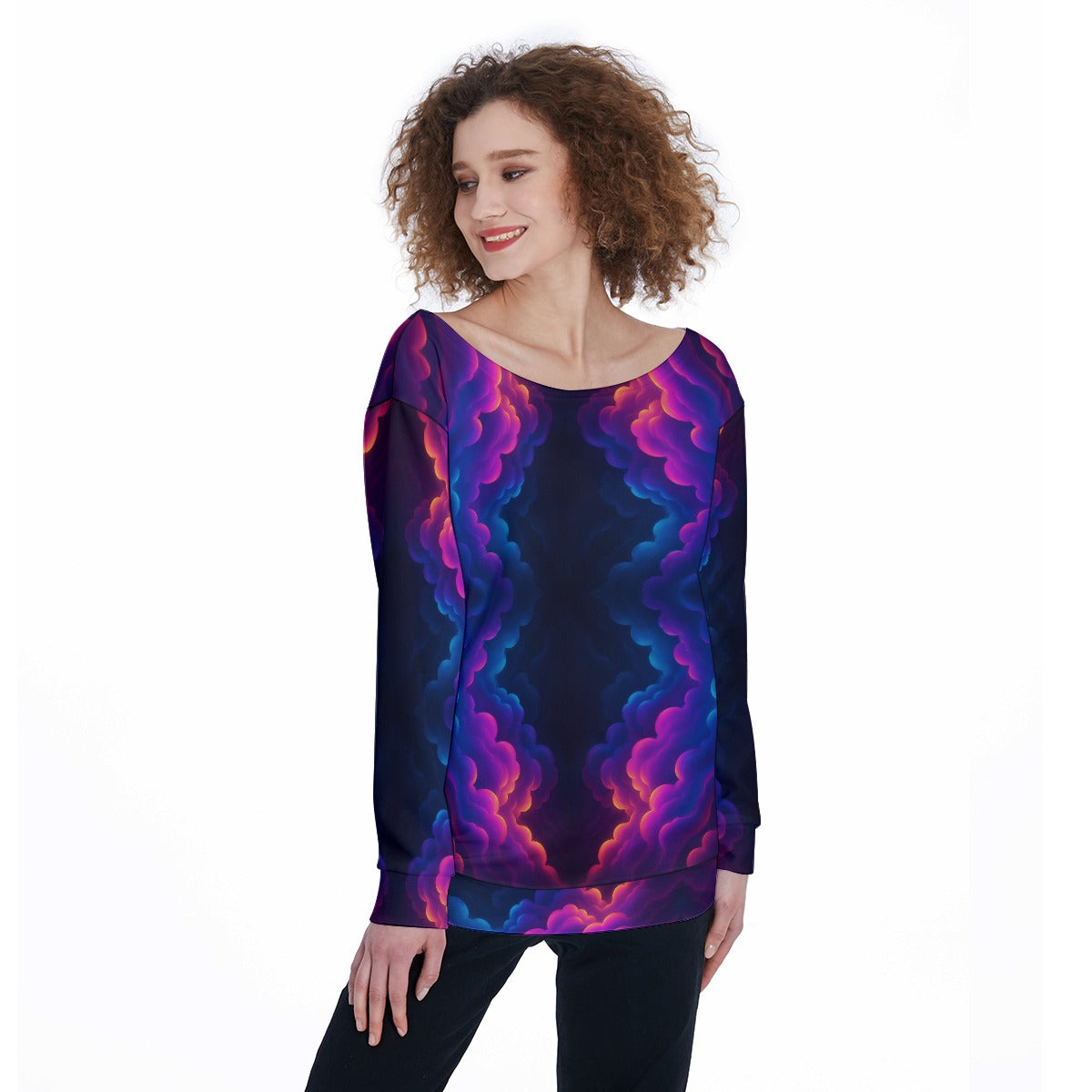 Women's Off-Shoulder Sweatshirt