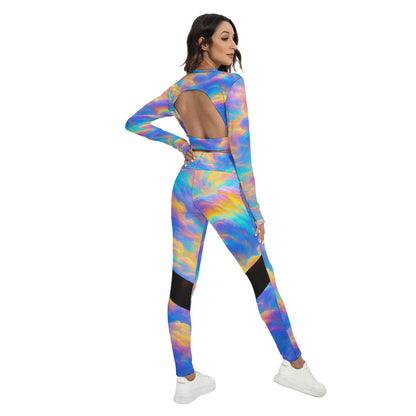 Women's Sport Set With Backless Top And Leggings