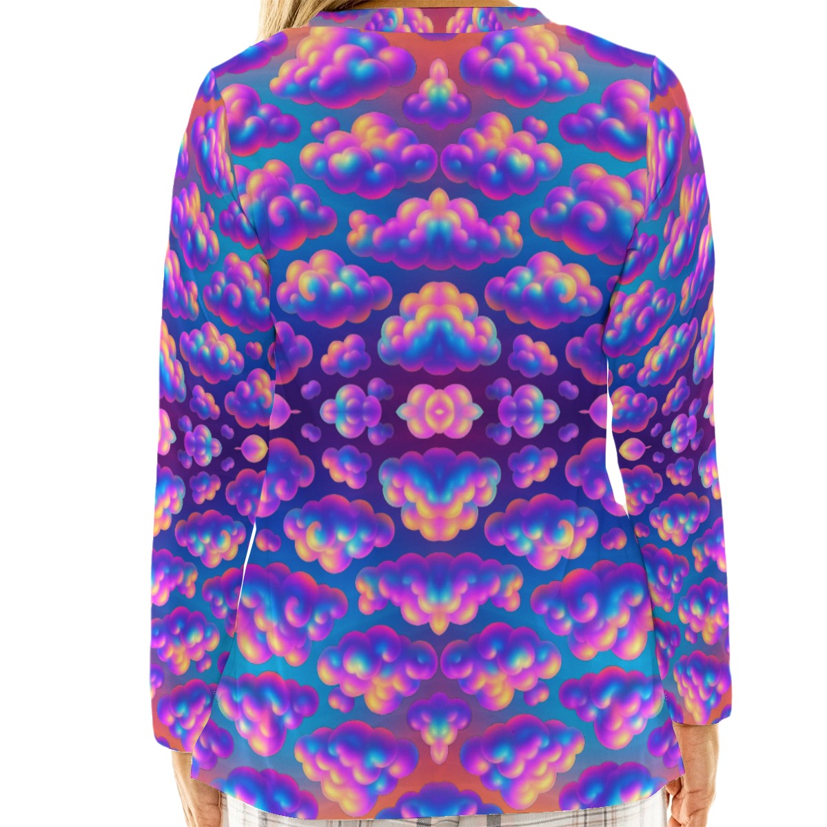 Women's Loose V-Neck T-Shirt With Long Sleeve