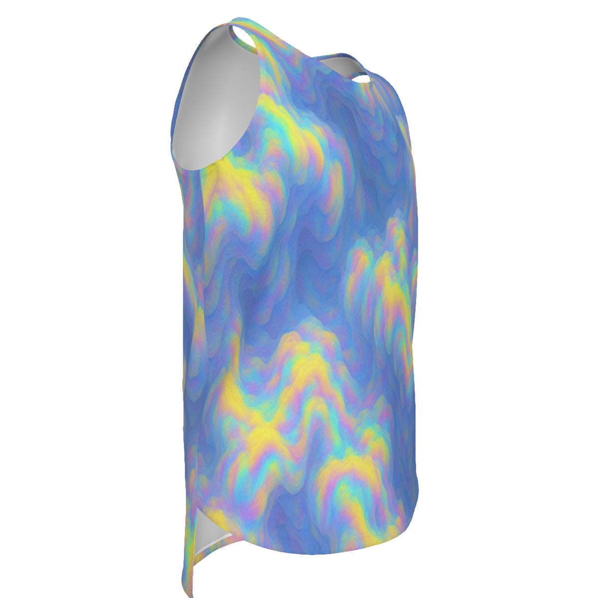 Men's Curved Hem Long Tank Top