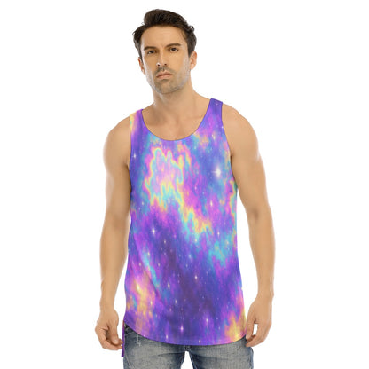 Men's Curved Hem Long Tank Top