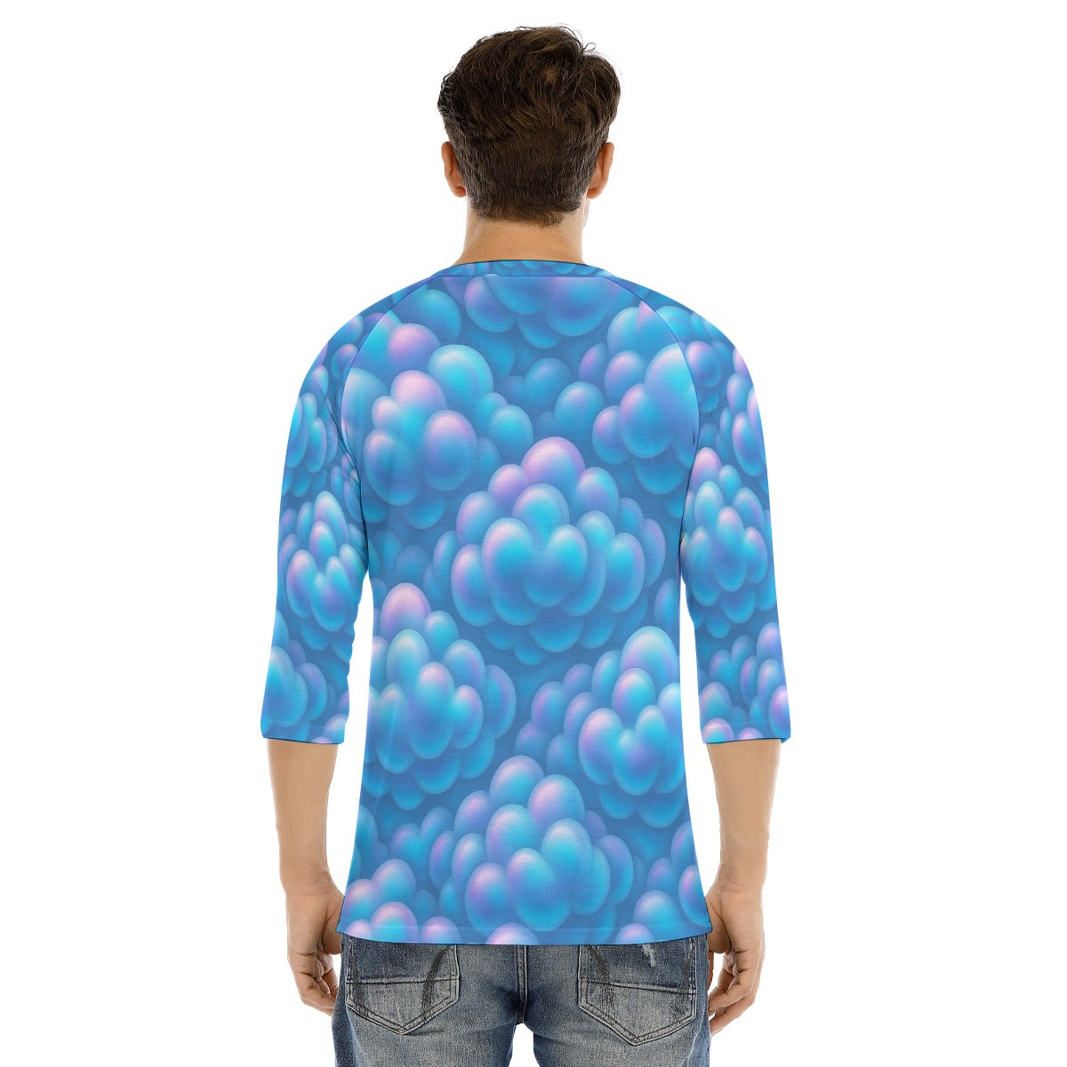 Men's Bracelet Sleeve T-shirt With Button Closure - view 4
