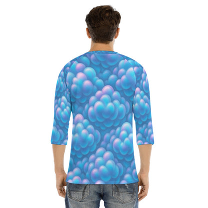 Men's Bracelet Sleeve T-shirt With Button Closure - view 4