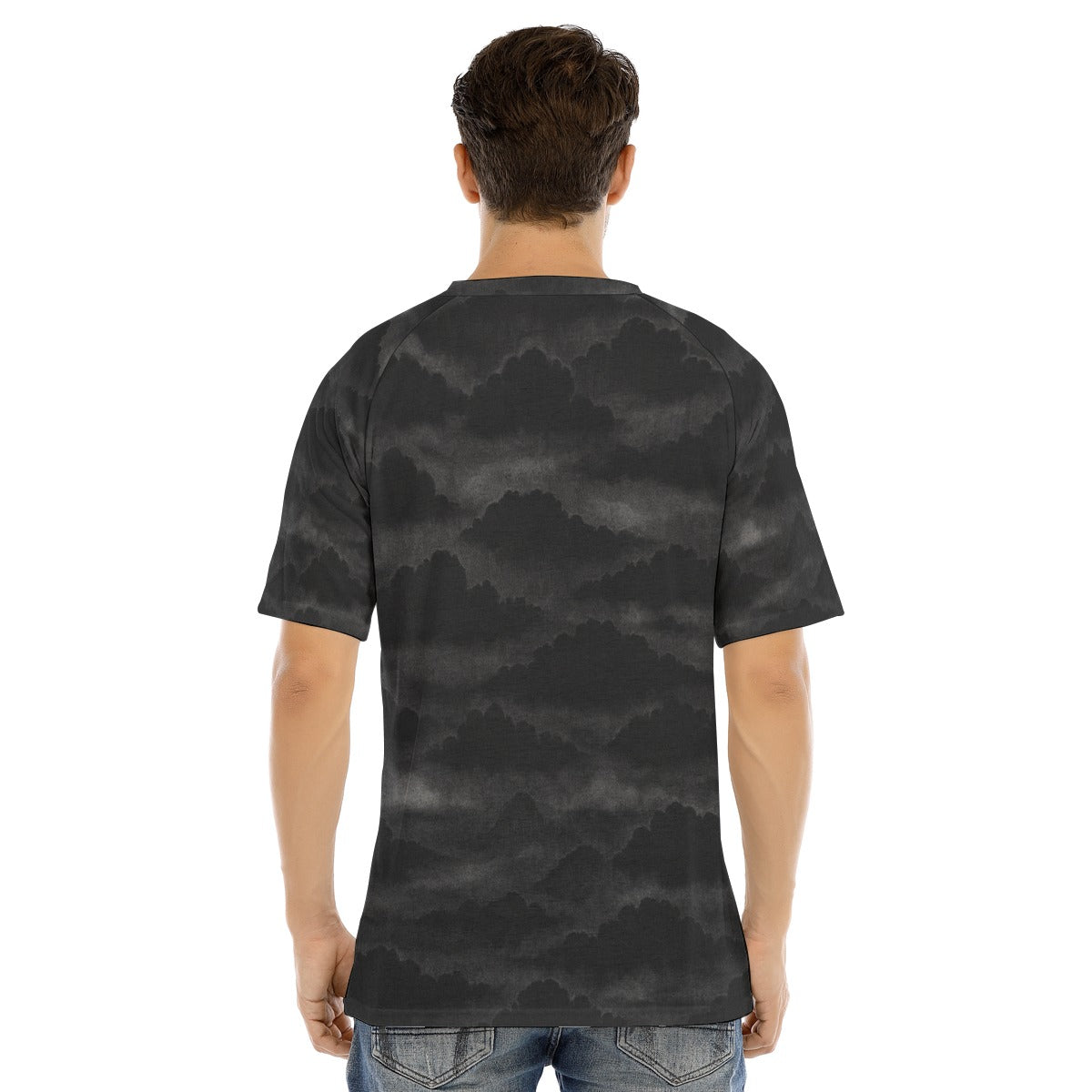 Men's Raglan Sleeve T-shirt With Button Closure