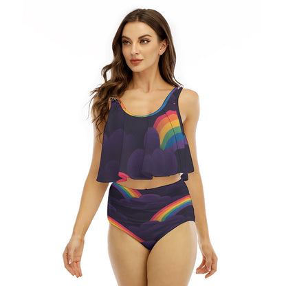 Women's Ruffled Vest Bikini Swimsuit